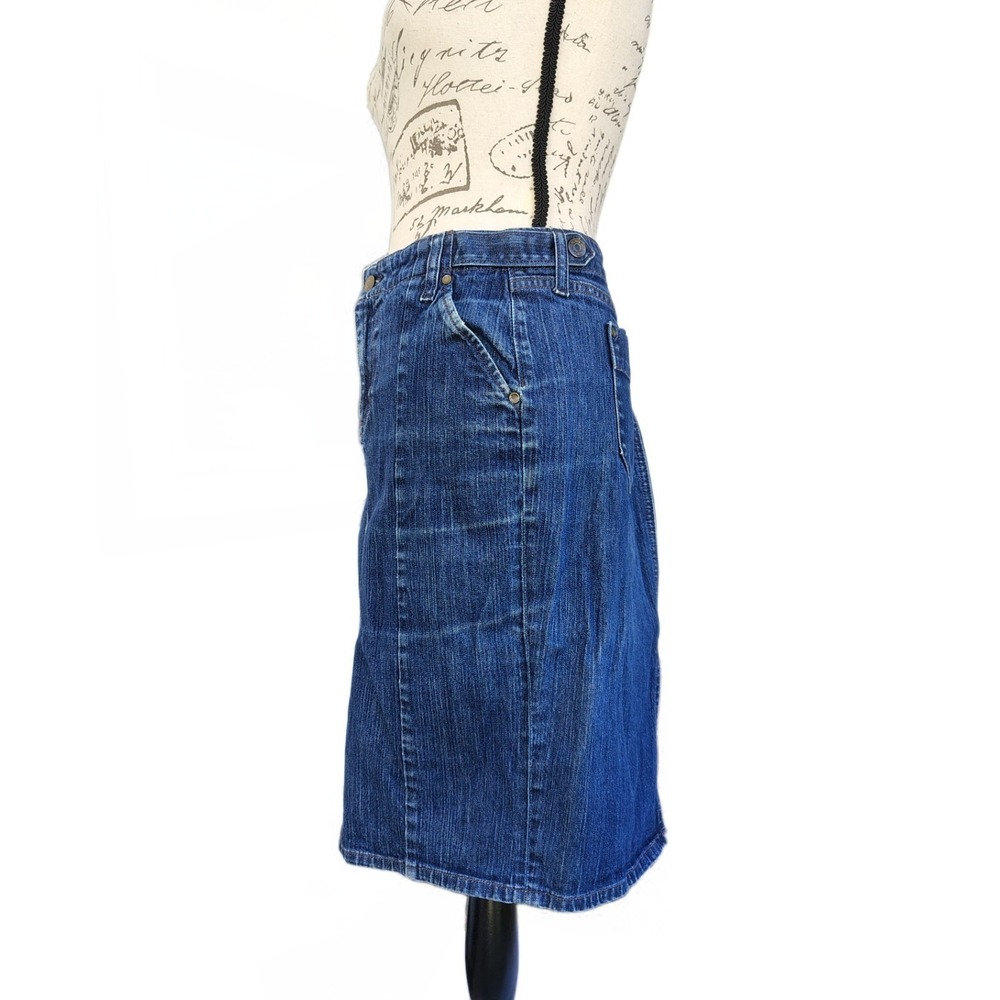 Old Navy Denim Jean Mid Pencil Skirt Size 10 Pockets Western Y2K - Picture 4 of 8